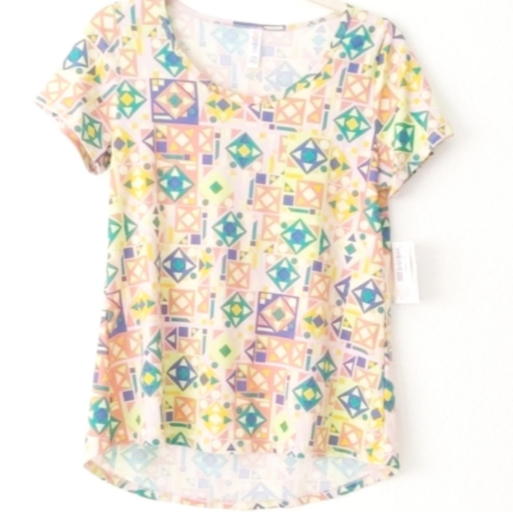 NWT LuLaRoe Scoop Neck Top Multi Color S